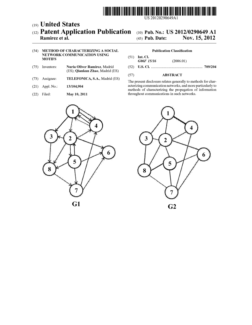 METHOD OF CHARACTERIZING A SOCIAL NETWORK COMMUNICATION USING MOTIFS - diagram, schematic, and image 01