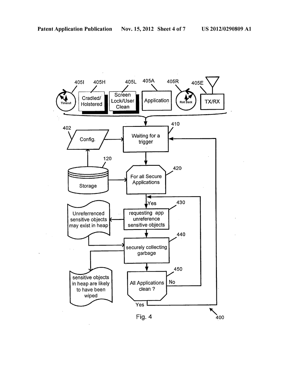 System and Method of Secure Garbage Collection on a Mobile Device - diagram, schematic, and image 05