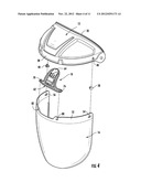 LATCHING MECHANISM FOR RETENTION OF FACE SHIELD LENS diagram and image