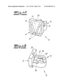 Door hinge for a hidden placement between a door leaf and door frame diagram and image