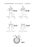 Assembly of an Overmolded Element Having Hooks and of a Mold Including a     Pedestal diagram and image