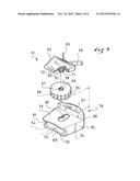 LOCKING DEVICE FOR LACE STRANDS, TIGHTENING SYSTEM HAVING SUCH DEVICE, AND     FOOTWEAR HAVING SUCH SYSTEM diagram and image