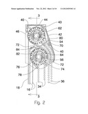 Blind with head rail and control guides diagram and image