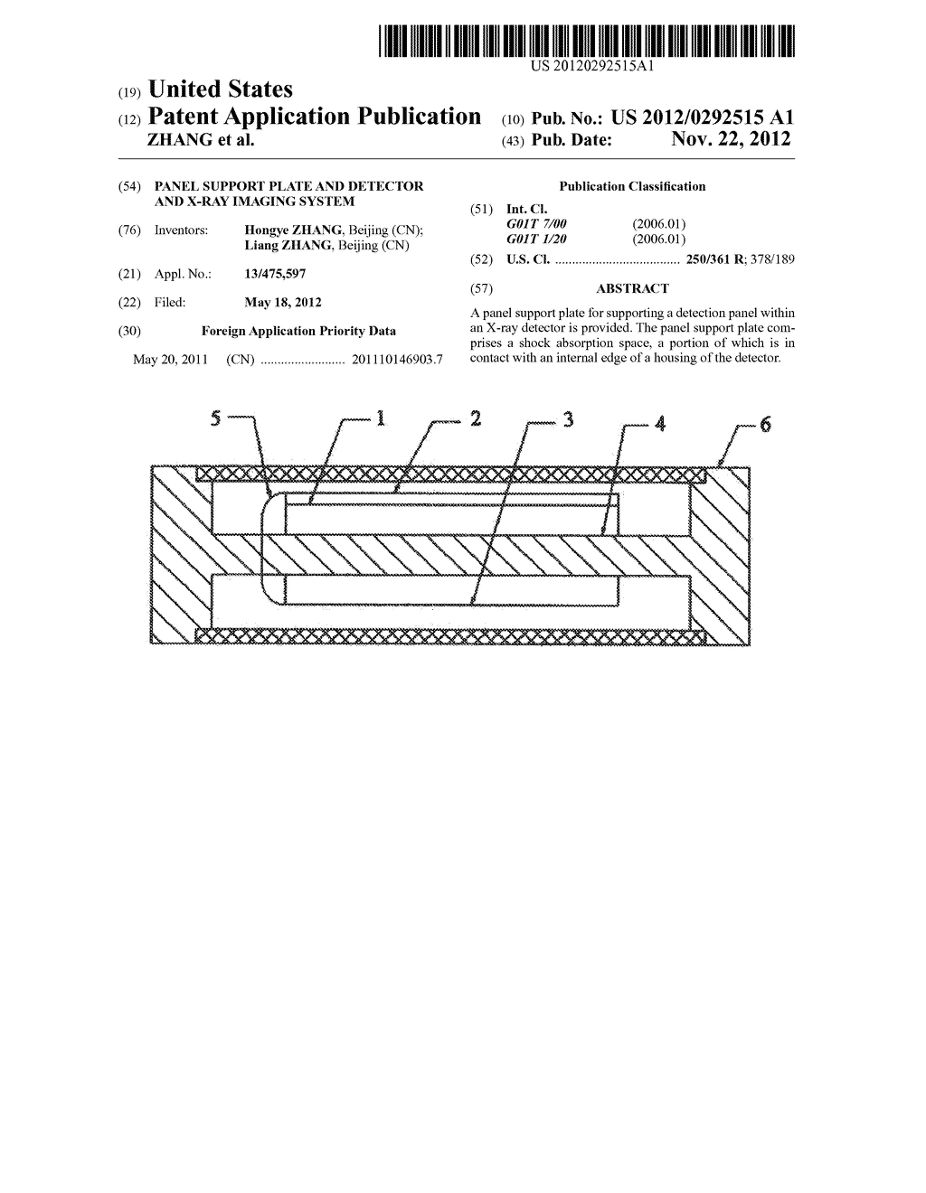 PANEL SUPPORT PLATE AND DETECTOR AND X-RAY IMAGING SYSTEM - diagram, schematic, and image 01