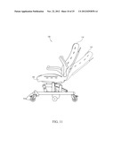 MOBILE ROCKING PATIENT CHAIR AND METHOD OF USE diagram and image