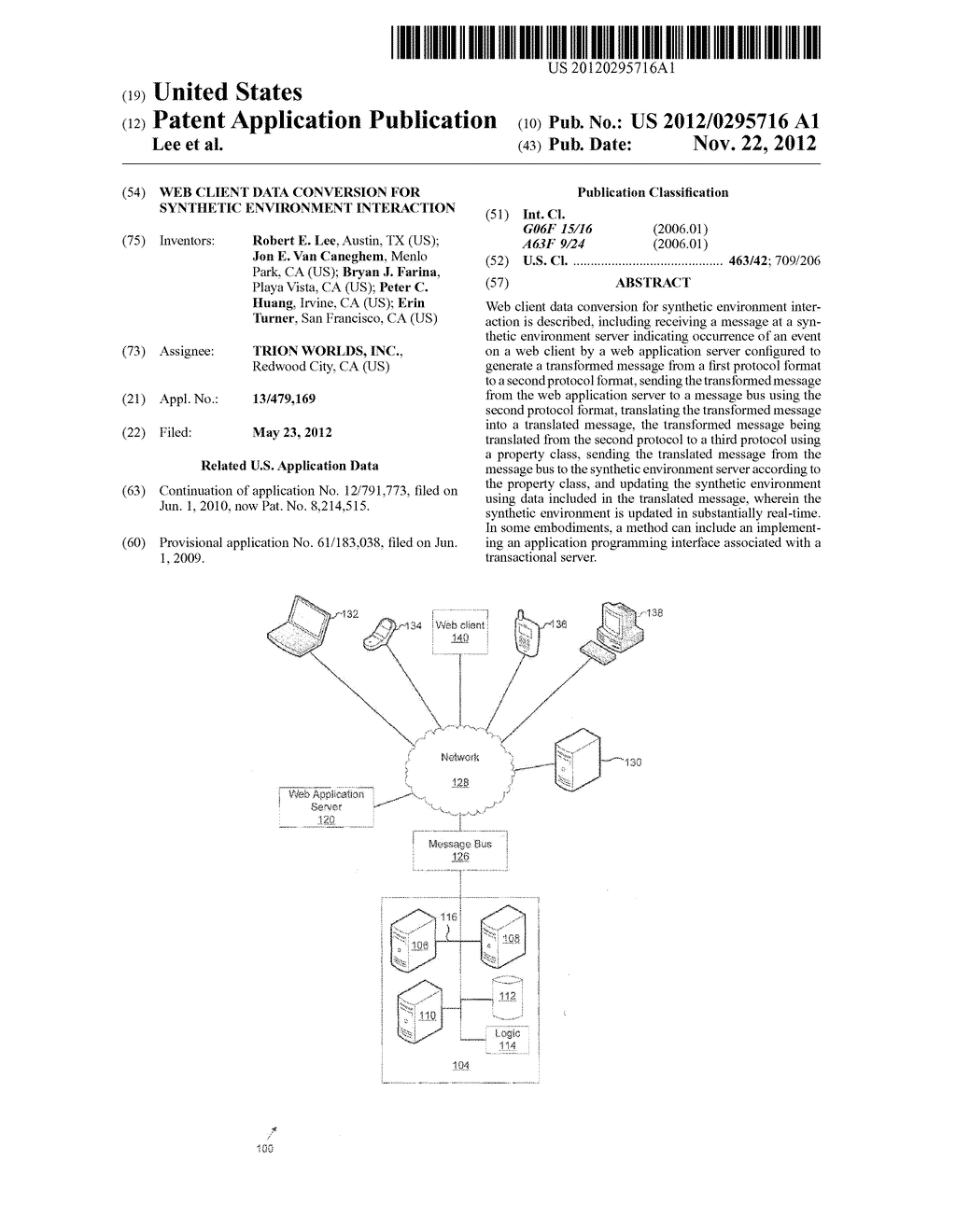 WEB CLIENT DATA CONVERSION FOR SYNTHETIC ENVIRONMENT INTERACTION - diagram, schematic, and image 01