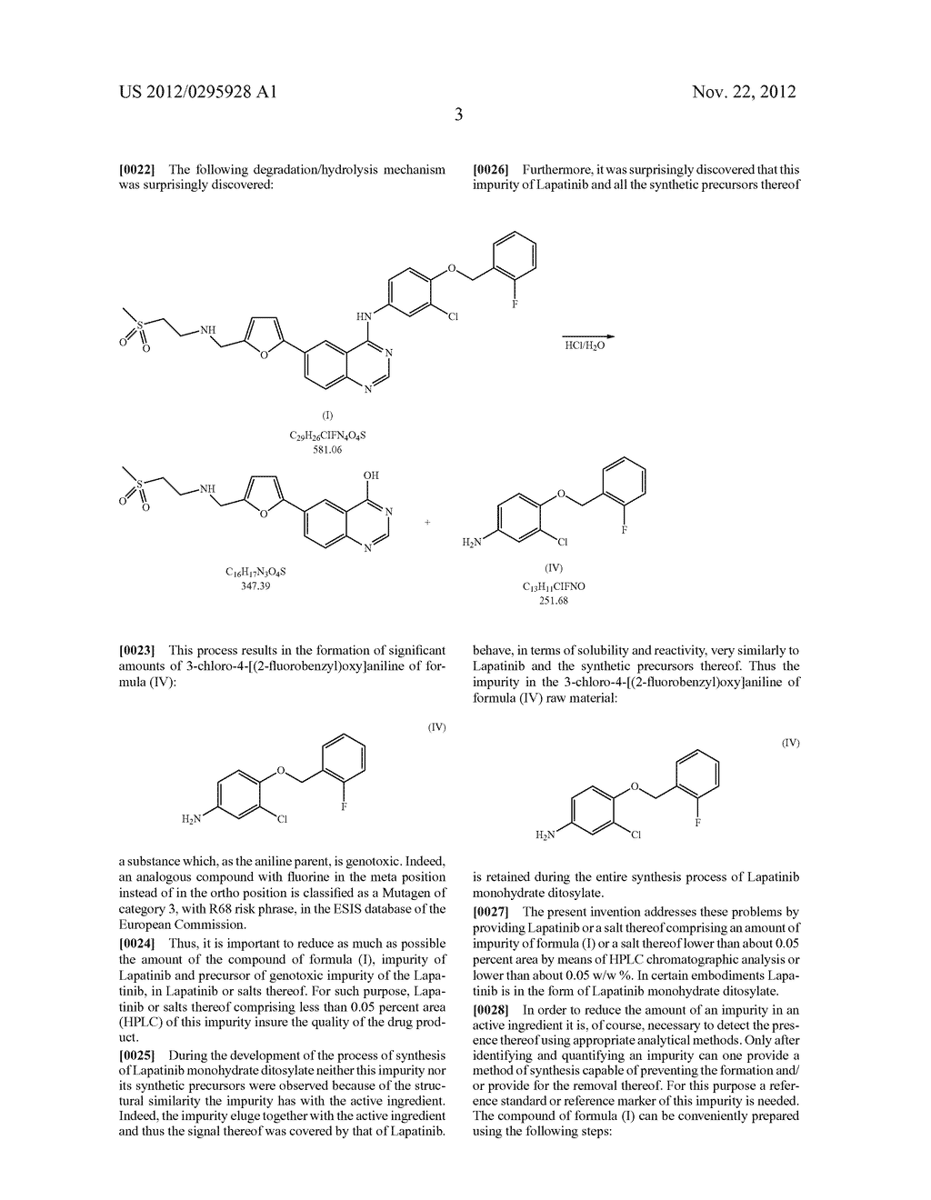 METHODS FOR DETECTING AND REDUCING IMPURITIES OF LAPATINIB AND SALTS     THEREOF - diagram, schematic, and image 12