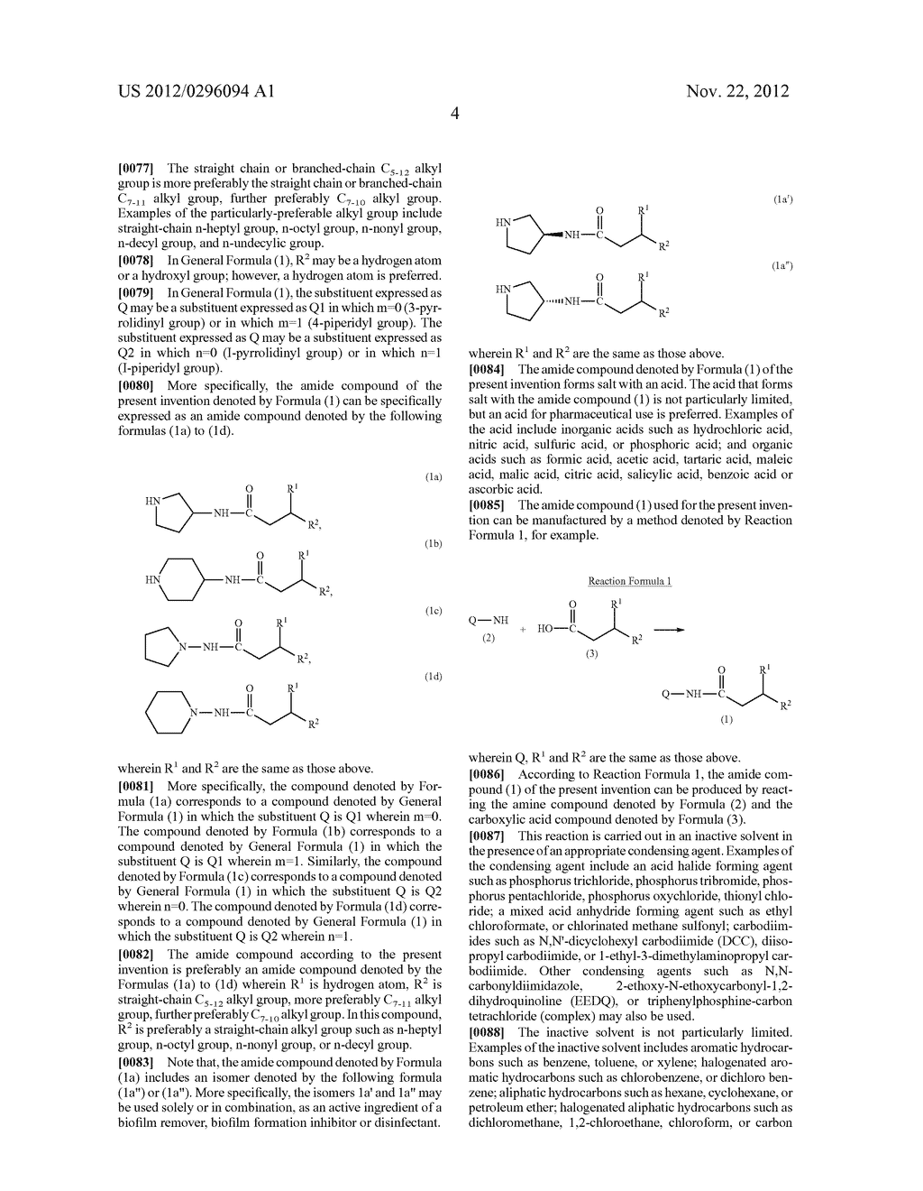 AMIDE COMPOUND OR SALT THEREOF, AND BIOFILM INHIBITOR, BIOFILM REMOVER AND     DISINFECTANT CONTAINING THE SAME - diagram, schematic, and image 17