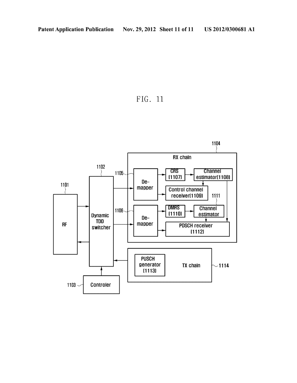 DYNAMIC TDD DATA CHANNEL TRANSMISSION METHOD AND APPARATUS FOR WIRELESS     COMMUNICATION SYSTEM - diagram, schematic, and image 12