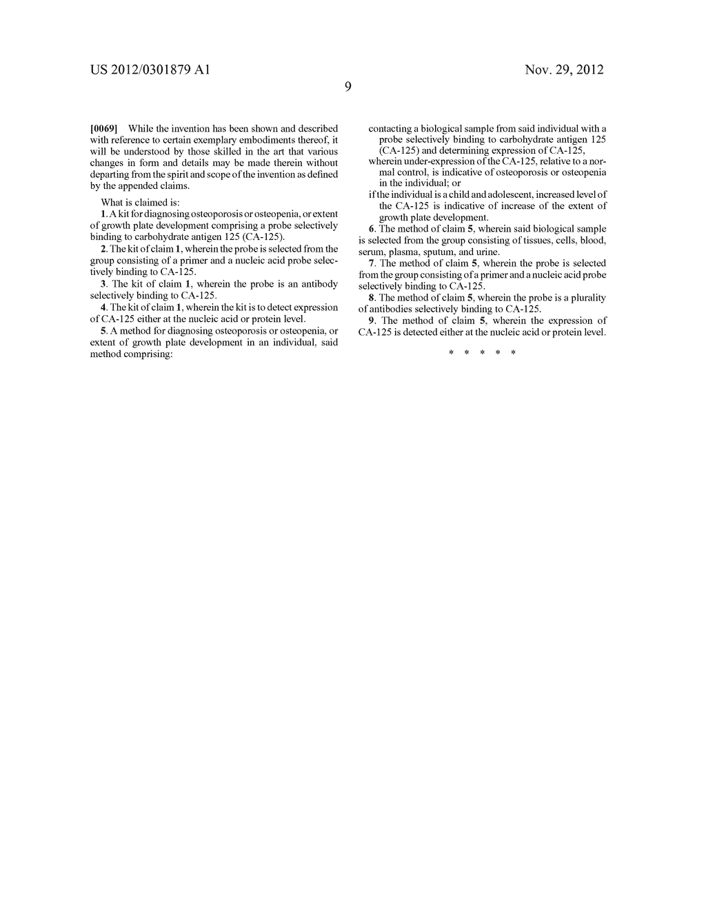 NOVEL USE OF CA-125 - diagram, schematic, and image 16