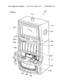 GAMING MACHINE IN WHICH SYMBOL INVOLVING POSSIBILITY OF WINNING PRIZE IS     ILLUMINATED diagram and image