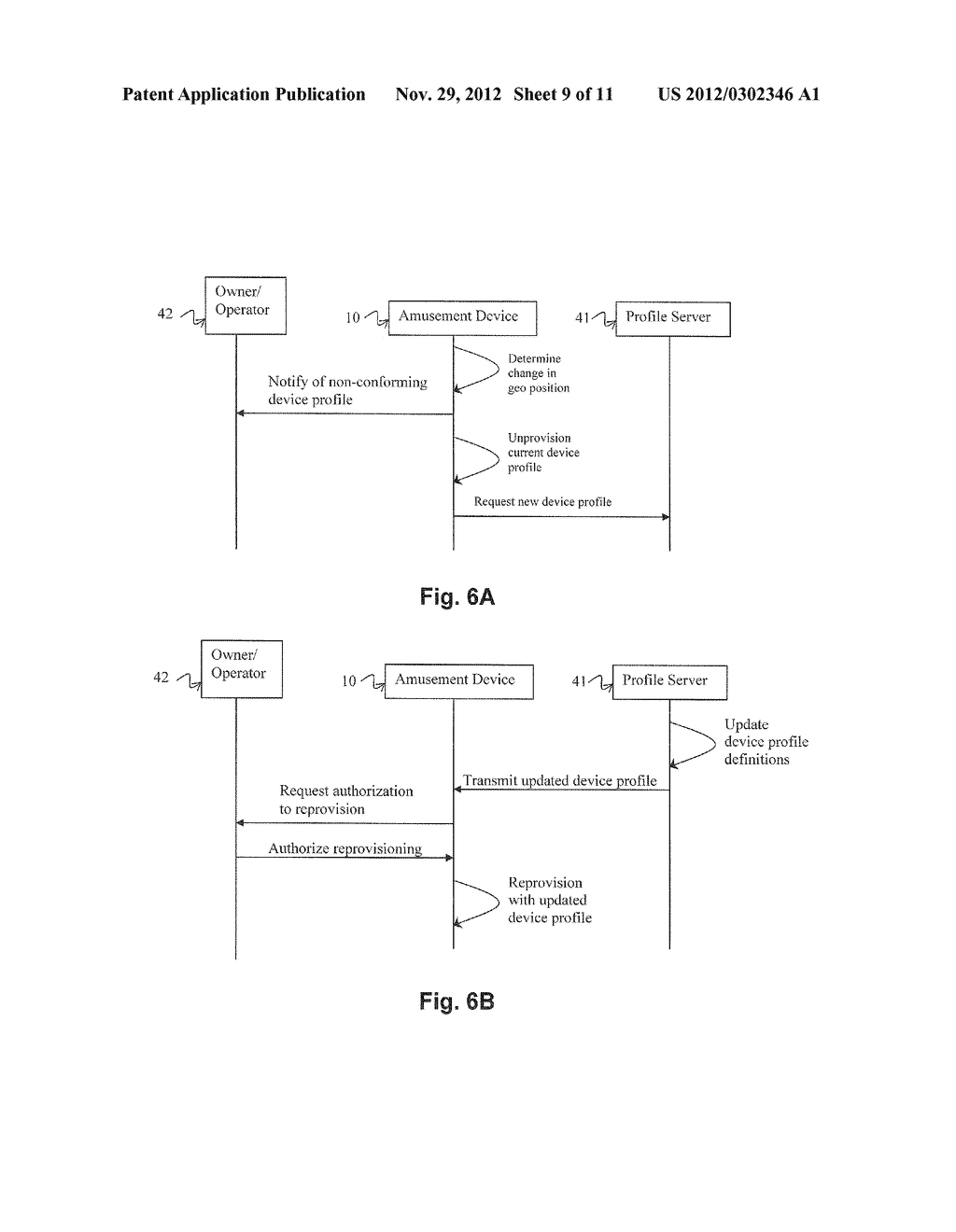 METHOD OF SELECTING A DEVICE PROFILE FOR PROVISIONING AN AMUSEMENT DEVICE - diagram, schematic, and image 10