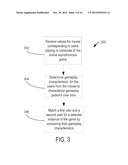 ONLINE ASYNCHRONOUS GAME WITH PLAYER-MATCHING MECHANIC BASED ON GAMEPLAY     CHARACTERISTICS diagram and image