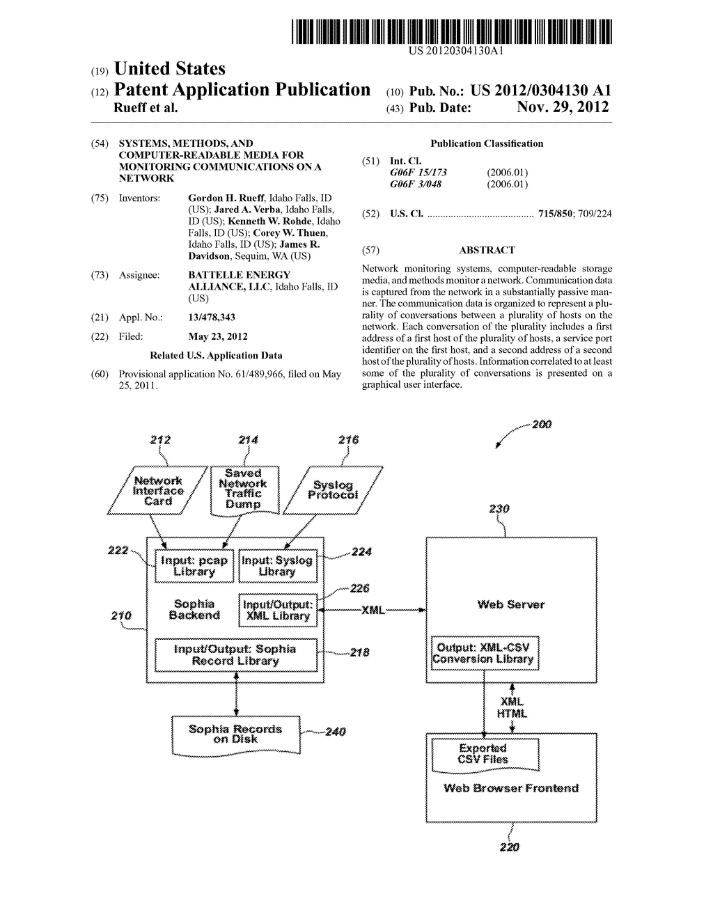 SYSTEMS, METHODS, AND COMPUTER-READABLE MEDIA FOR MONITORING     COMMUNICATIONS ON A NETWORK - diagram, schematic, and image 01