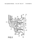 INJECTION SYSTEM FOR A TURBOMACHINE COMBUSTION CHAMBER, INCLUDING AIR     INJECTION MEANS IMPROVING THE AIR-FUEL MIXTURE diagram and image