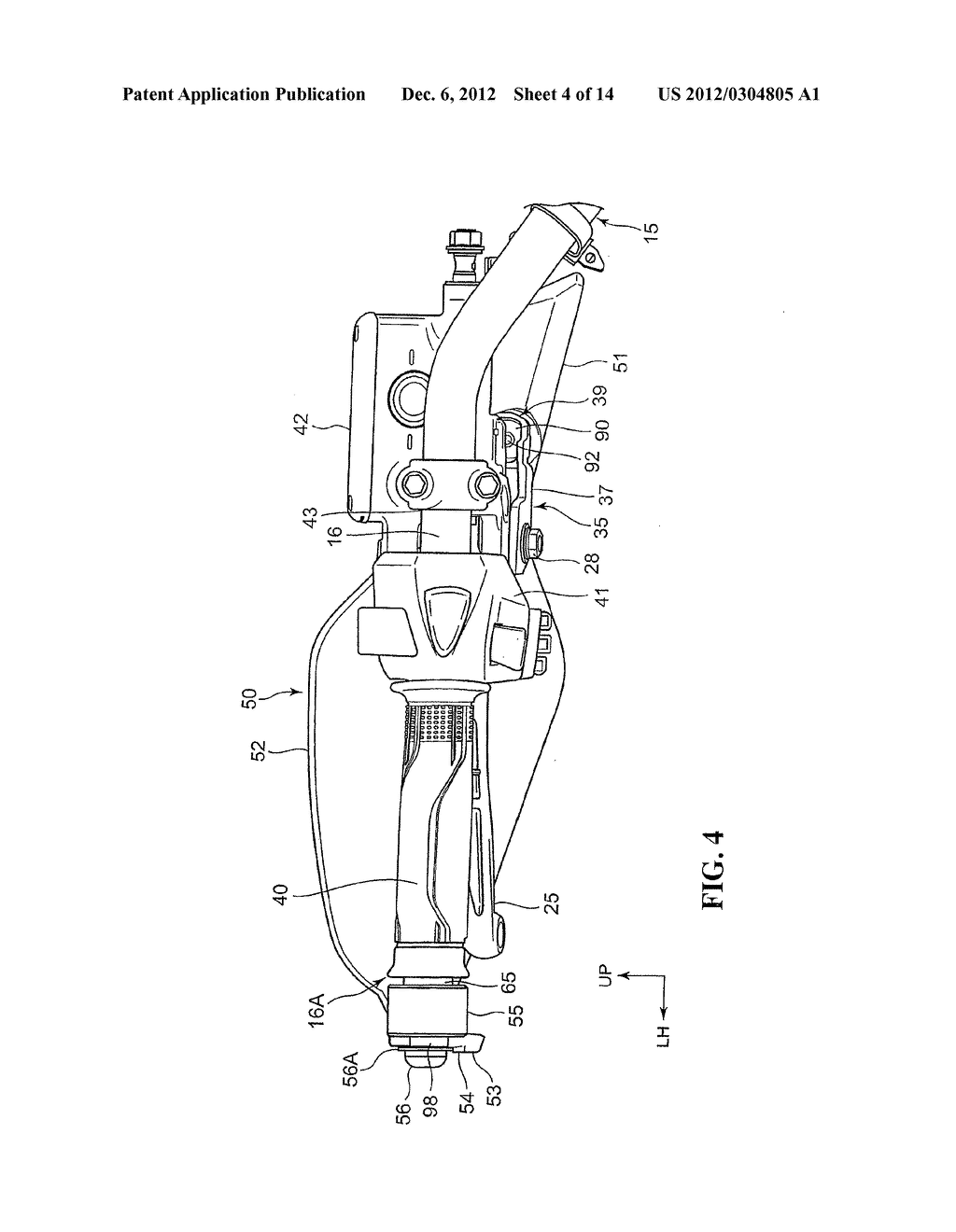 HANDLE WEIGHT MOUNTING STRUCTURE OF SADDLE-RIDE-TYPE VEHICLE - diagram, schematic, and image 05