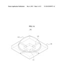 LIGHT EMITTING DEVICE LENS, LIGHT EMITTING DEVICE MODULE INCLUDING LIGHT     EMITTING DEVICE LENS AND METHOD FOR MANUFACTURING LIGHT EMITTING DEVICE     MODULE USING LIGHT EMITTING DEVICE LENS diagram and image