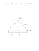 LIGHT EMITTING DEVICE LENS, LIGHT EMITTING DEVICE MODULE INCLUDING LIGHT     EMITTING DEVICE LENS AND METHOD FOR MANUFACTURING LIGHT EMITTING DEVICE     MODULE USING LIGHT EMITTING DEVICE LENS diagram and image