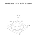 LIGHT EMITTING DEVICE LENS, LIGHT EMITTING DEVICE MODULE INCLUDING LIGHT     EMITTING DEVICE LENS AND METHOD FOR MANUFACTURING LIGHT EMITTING DEVICE     MODULE USING LIGHT EMITTING DEVICE LENS diagram and image