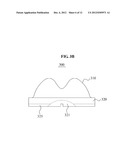 LIGHT EMITTING DEVICE LENS, LIGHT EMITTING DEVICE MODULE INCLUDING LIGHT     EMITTING DEVICE LENS AND METHOD FOR MANUFACTURING LIGHT EMITTING DEVICE     MODULE USING LIGHT EMITTING DEVICE LENS diagram and image