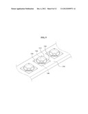 LIGHT EMITTING DEVICE LENS, LIGHT EMITTING DEVICE MODULE INCLUDING LIGHT     EMITTING DEVICE LENS AND METHOD FOR MANUFACTURING LIGHT EMITTING DEVICE     MODULE USING LIGHT EMITTING DEVICE LENS diagram and image