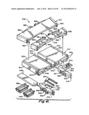 Portable bar with interchangeable canopy tops diagram and image