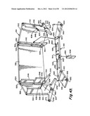 Portable bar with interchangeable canopy tops diagram and image