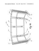 Portable bar with interchangeable canopy tops diagram and image