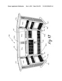 Portable bar with interchangeable canopy tops diagram and image