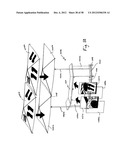 Portable bar with interchangeable canopy tops diagram and image