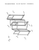 Portable bar with interchangeable canopy tops diagram and image