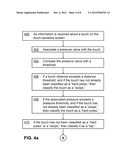 USING PRESSURE DIFFERENCES WITH A TOUCH-SENSITIVE DISPLAY SCREEN diagram and image