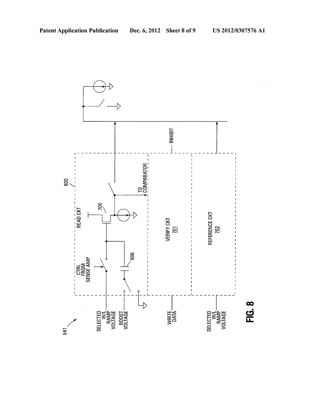 ANALOG SENSING OF MEMORY CELLS WITH A SOURCE FOLLOWER DRIVER IN A     SEMICONDUCTOR MEMORY DEVICE - diagram, schematic, and image 09