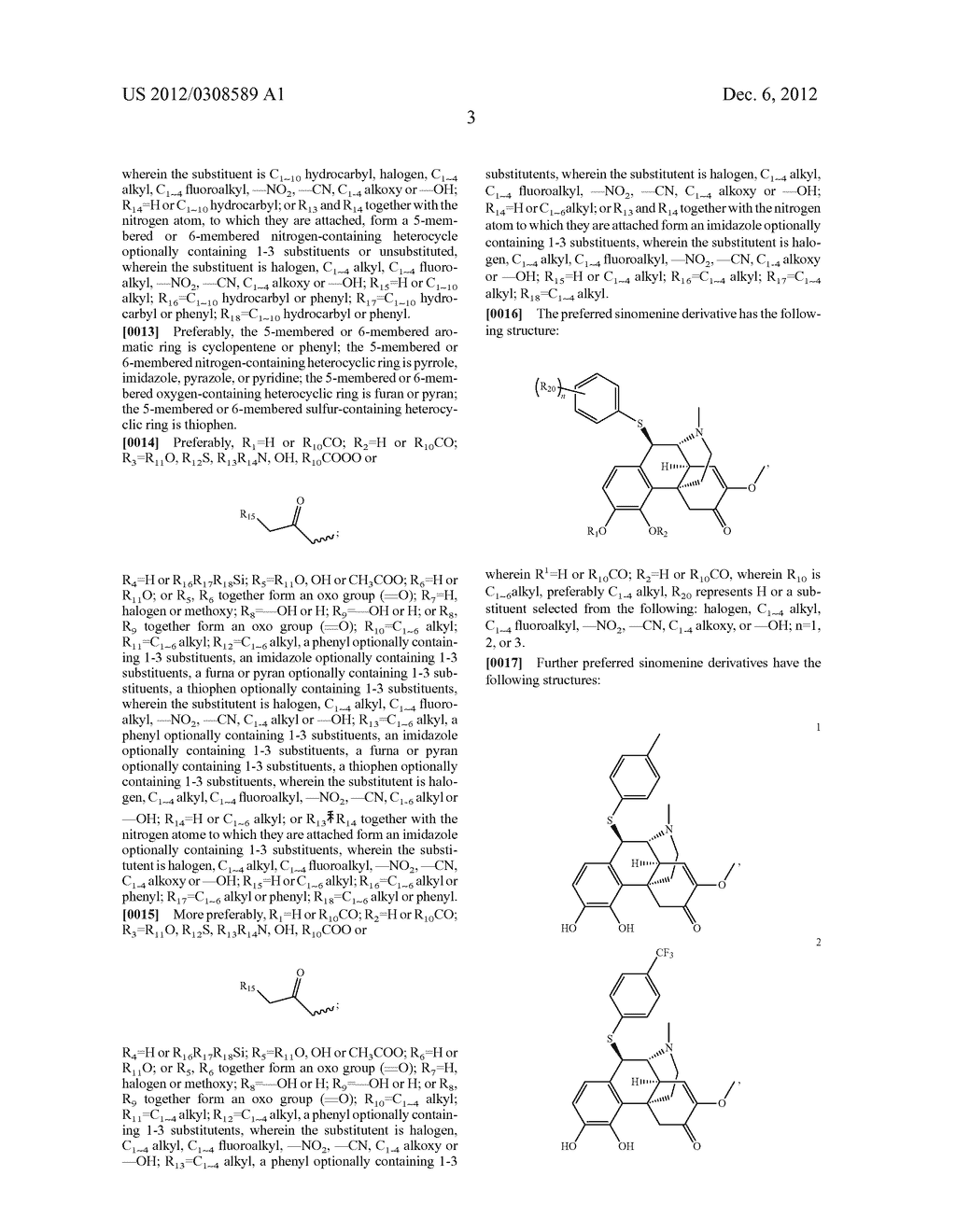 SINOMENINE DERIVATIVES, SYNTHETIC METHODS AND USES THEREOF - diagram, schematic, and image 07