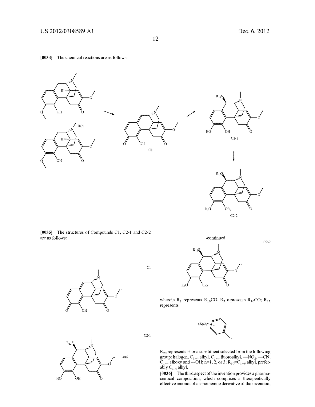 SINOMENINE DERIVATIVES, SYNTHETIC METHODS AND USES THEREOF - diagram, schematic, and image 16