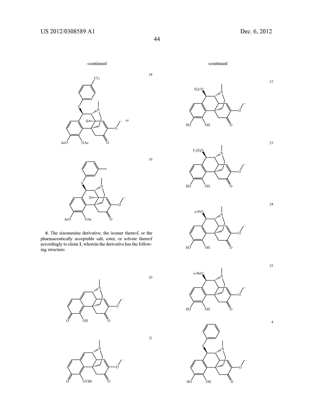 SINOMENINE DERIVATIVES, SYNTHETIC METHODS AND USES THEREOF - diagram, schematic, and image 48