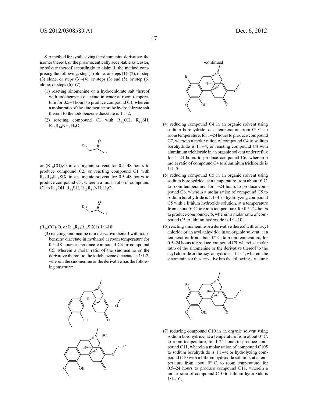 SINOMENINE DERIVATIVES, SYNTHETIC METHODS AND USES THEREOF - diagram, schematic, and image 51