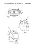 Device for providing a vacuum for vacuum wound treatment comprising a     holding or carrying device diagram and image