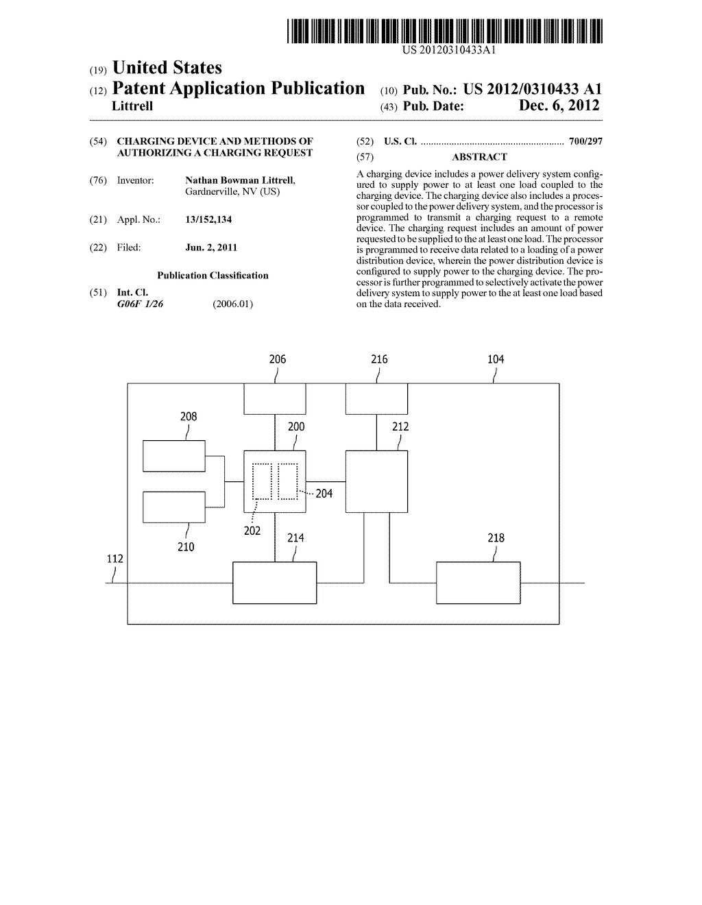 CHARGING DEVICE AND METHODS OF AUTHORIZING A CHARGING REQUEST - diagram, schematic, and image 01