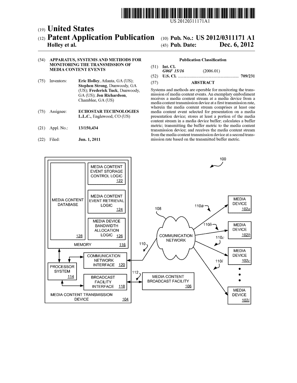 APPARATUS, SYSTEMS AND METHODS FOR MONITORING THE TRANSMISSION OF MEDIA     CONTENT EVENTS - diagram, schematic, and image 01