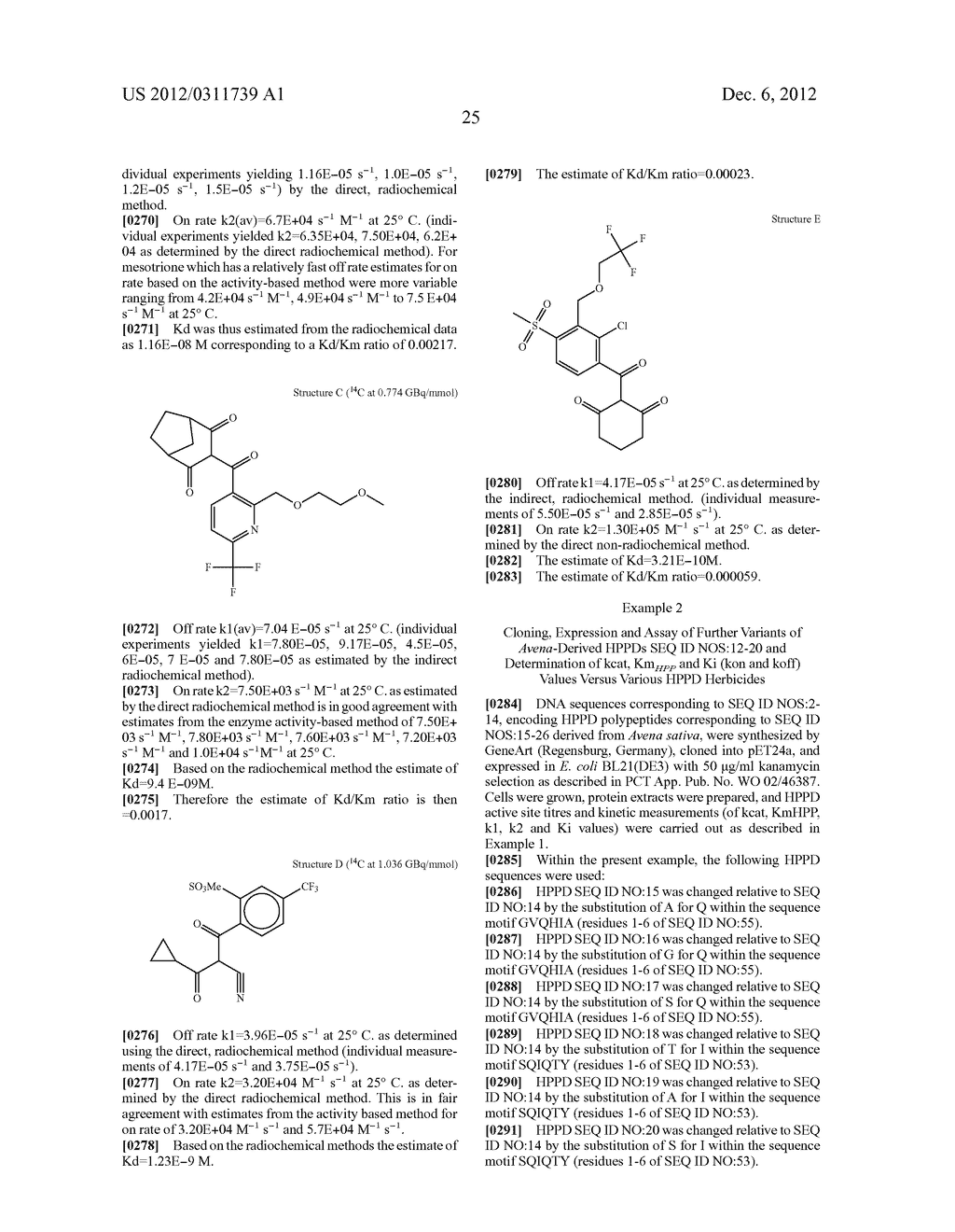 MUTANT HYDROXYPHENYLPYRUVATE DIOXYGENASE POLYPEPTIDES AND METHODS OF USE - diagram, schematic, and image 37