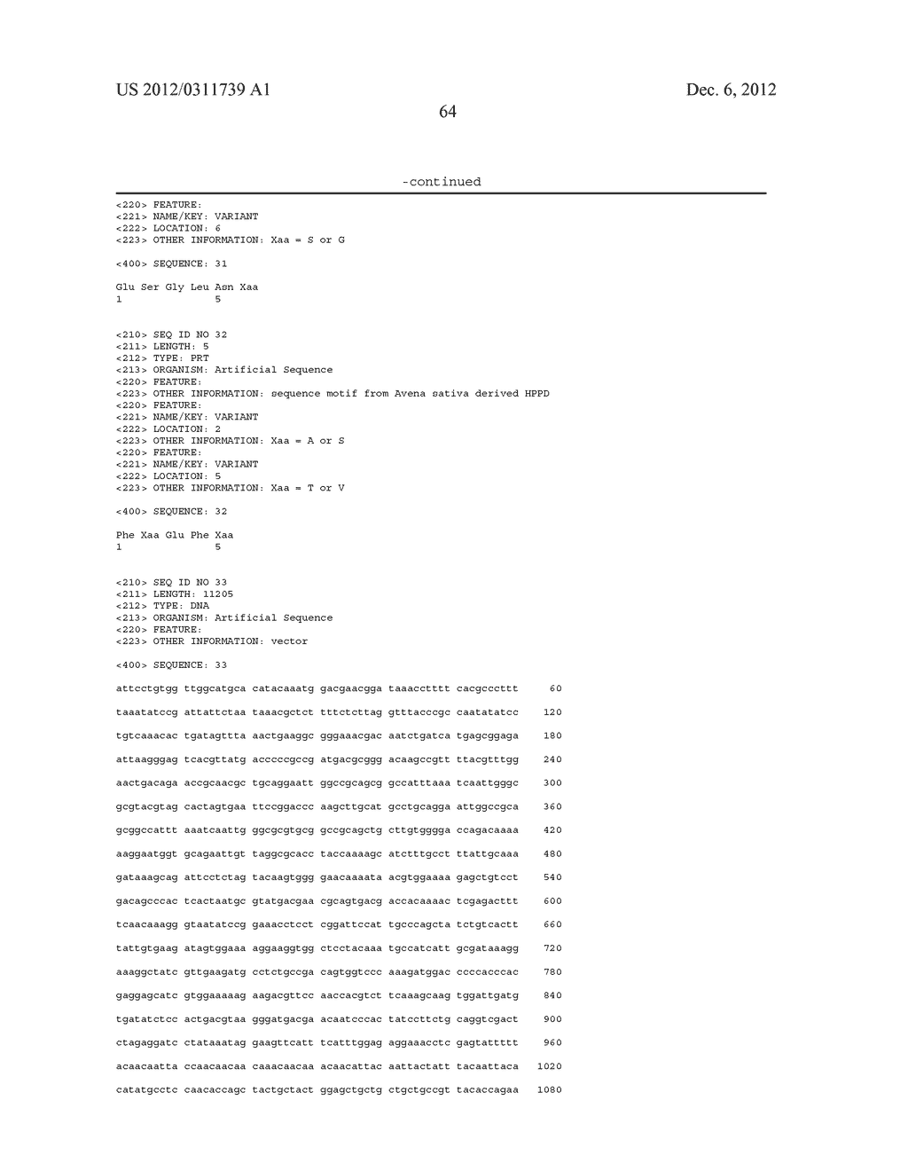 MUTANT HYDROXYPHENYLPYRUVATE DIOXYGENASE POLYPEPTIDES AND METHODS OF USE - diagram, schematic, and image 76