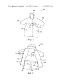 GARMENT WITH PROTECTIVE FLAP diagram and image