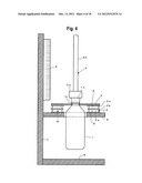 APPARATUS FOR TESTING WATER HAMMER STRENGTH OF GLASS BOTTLE diagram and image