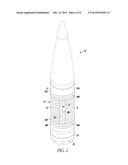 PROJECTILE THAT INCLUDES A SENSOR TO OBTAIN ENVIRONMENTAL DATA DURING     LAUNCH FROM A CANNON diagram and image