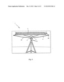 Collapsible stand for rollable solar panel diagram and image