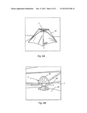 Collapsible stand for rollable solar panel diagram and image