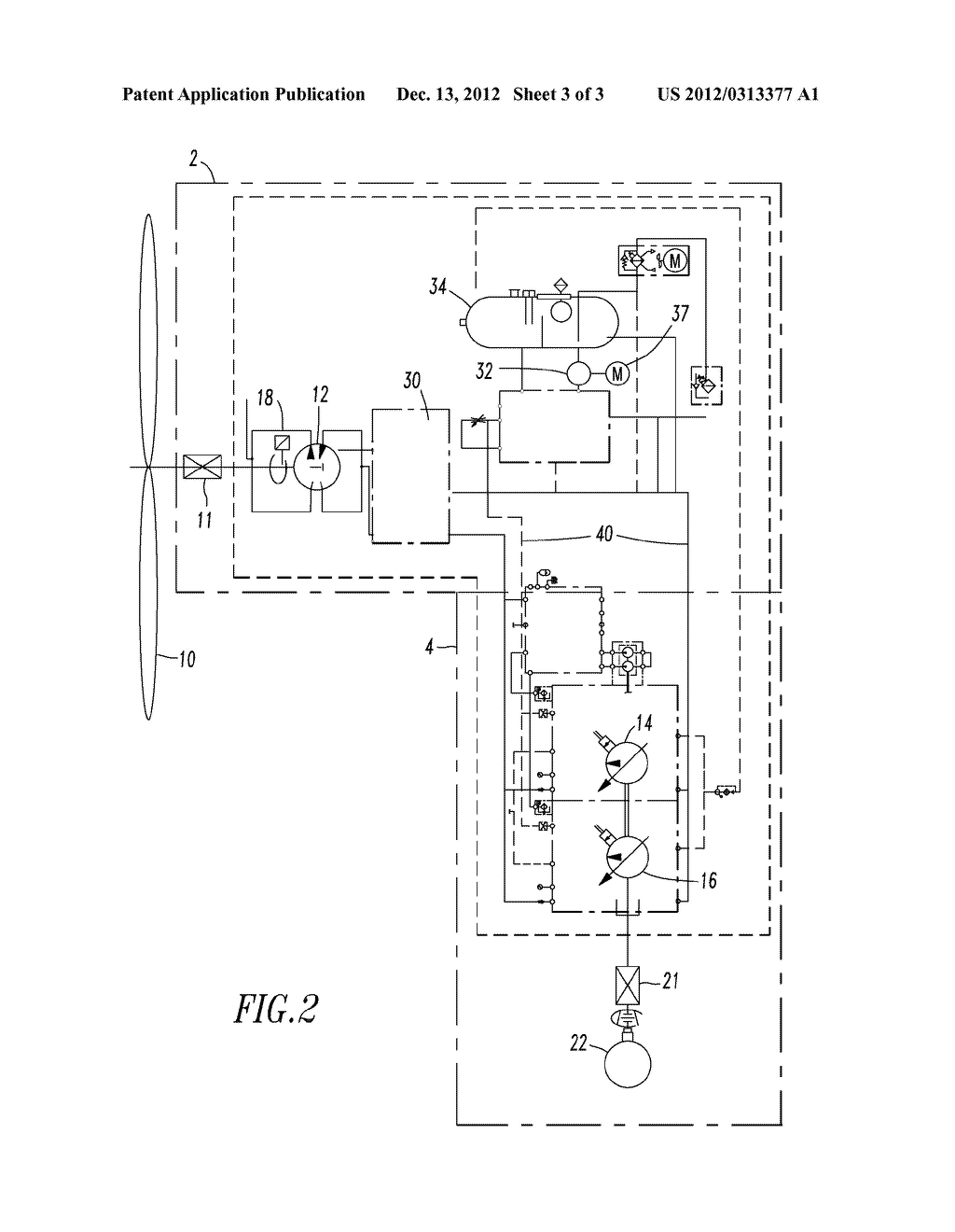 Wind Turbine With Hydrostatic Transmission - diagram, schematic, and image 04