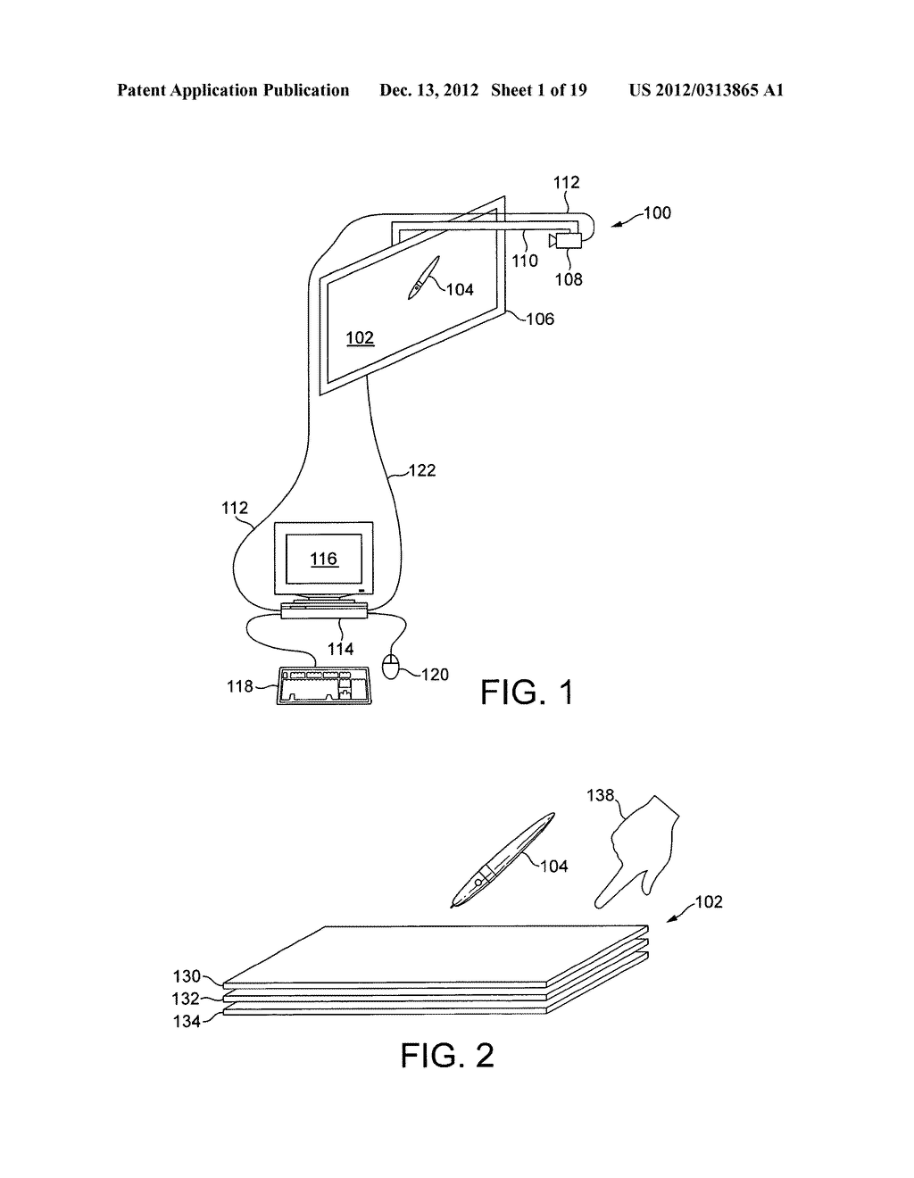 INTERACTIVE SURFACE WITH A PLURALITY OF INPUT DETECTION TECHNOLOGIES - diagram, schematic, and image 02