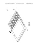 Holding device integrated with protective cover and wireless keyboard diagram and image